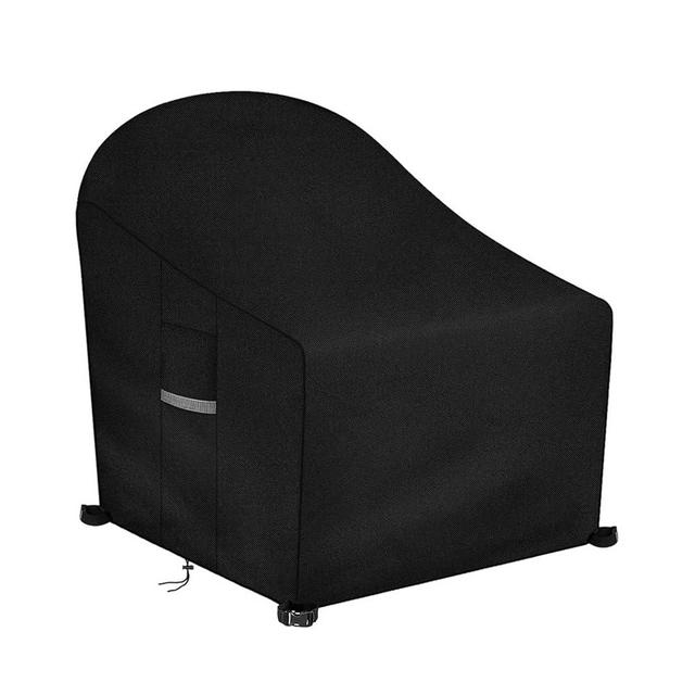 Dokon Heavy Duty Patio Adirondack Chair Covers Waterproof Outdoor Chair Cover Anti-UV 600D Oxford Fabric Lawn Patio Furniture Covers with Air Vent (32"W x 34"D x 36"H) - Black