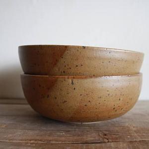 Handmade Ramen Bowl - Walnut  Color - KJ Pottery