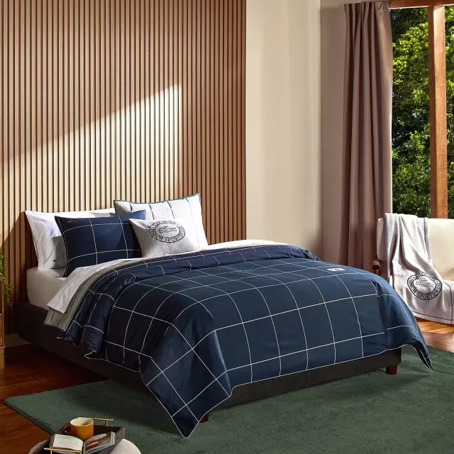 Lacoste Home Tennis Checks Cotton Comforter Set