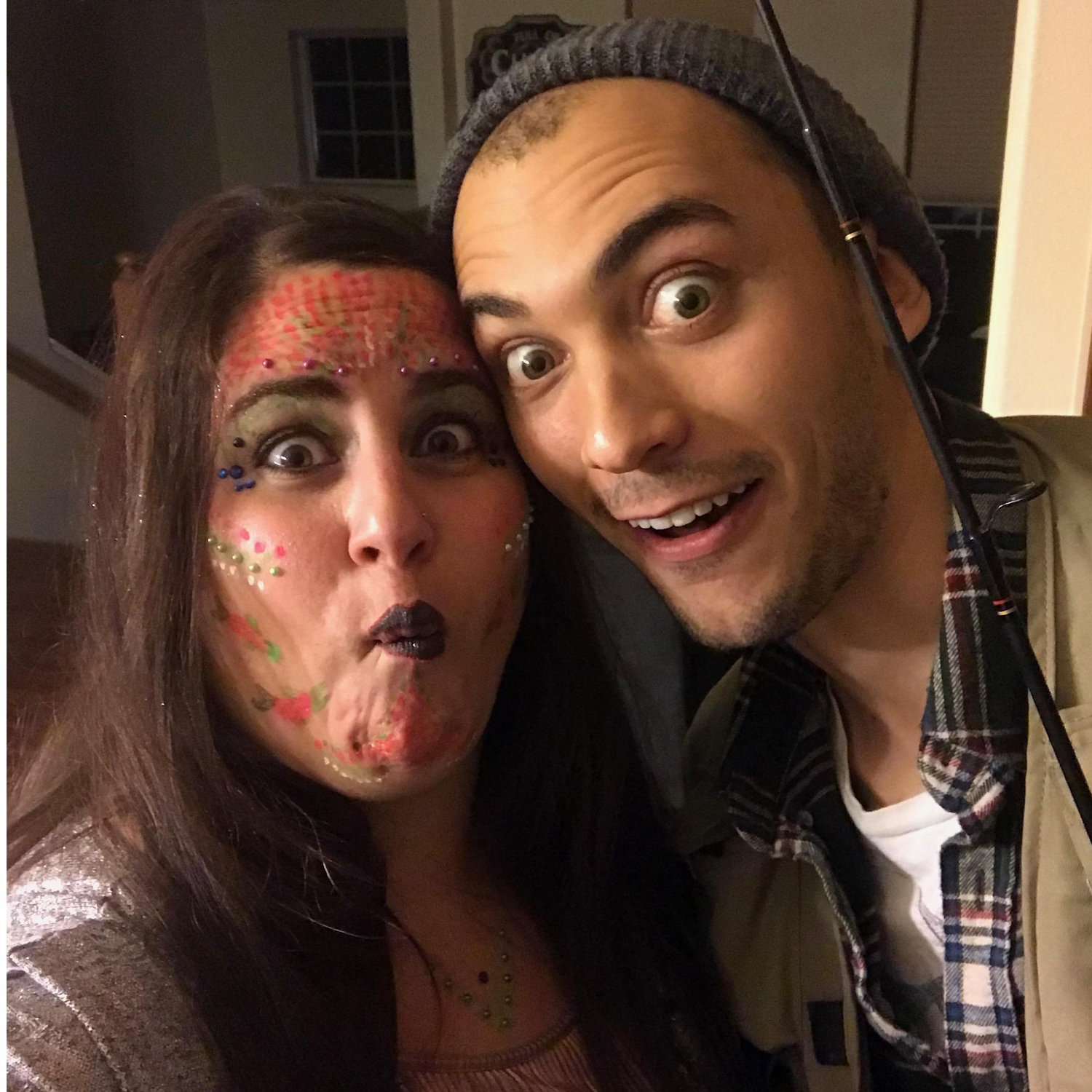 Our first halloween couples costume, a salmon and a fisherman. Tried to go for something super Alaskan!
