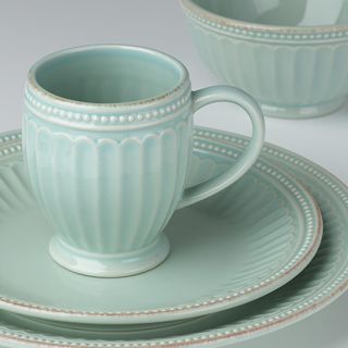 French Perle Groove 4-Piece Place Setting, Service for 1