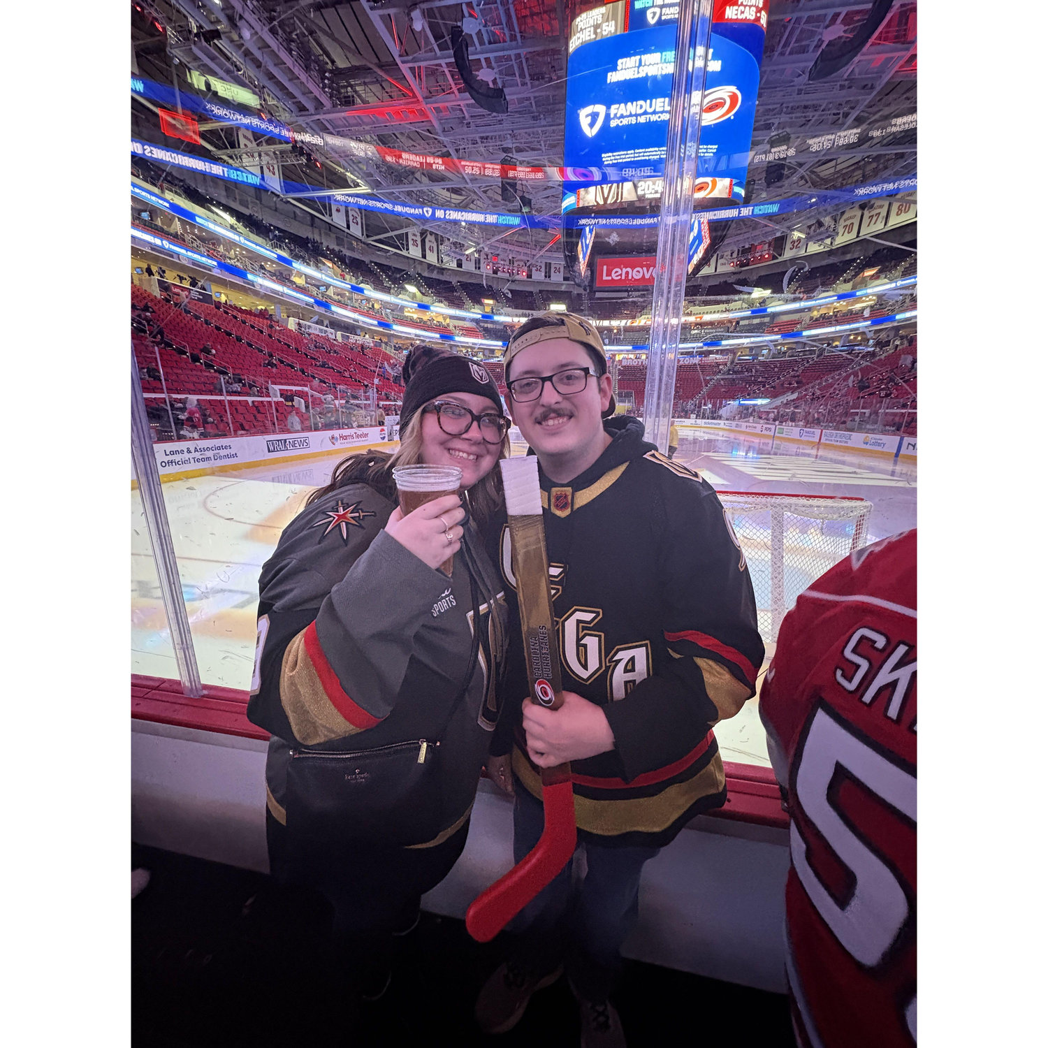 Our most favorite thing to do together is attend Golden Knights games!