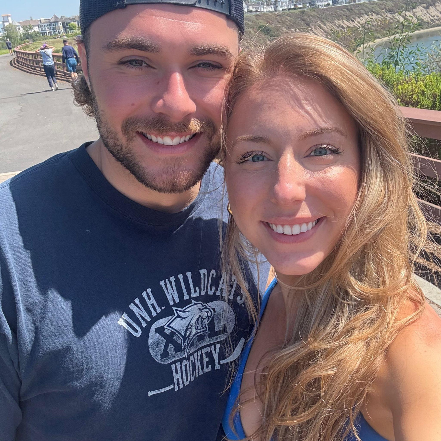 From our very first date in person :,) he flew all the way out to California to take me out!
