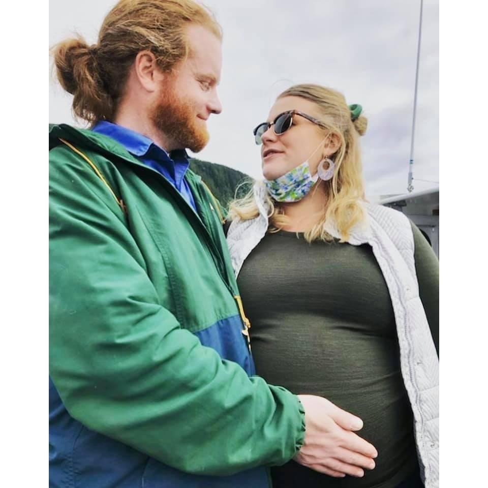 Pregnant with Isla on a whale watch in Juneau, Alaska.