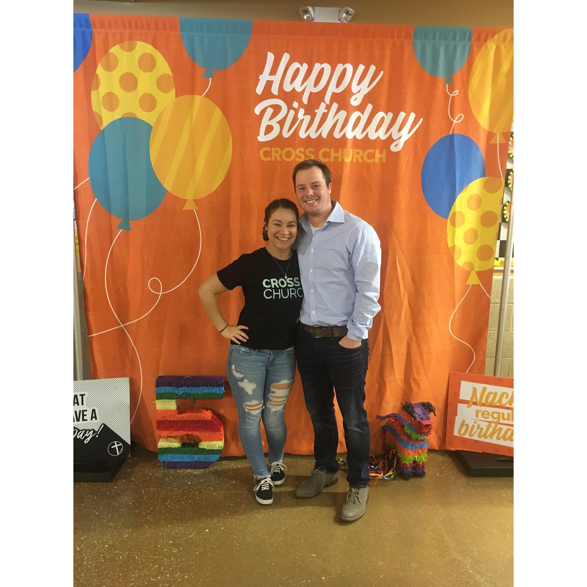 Celebrating our church’s 5th birthday.