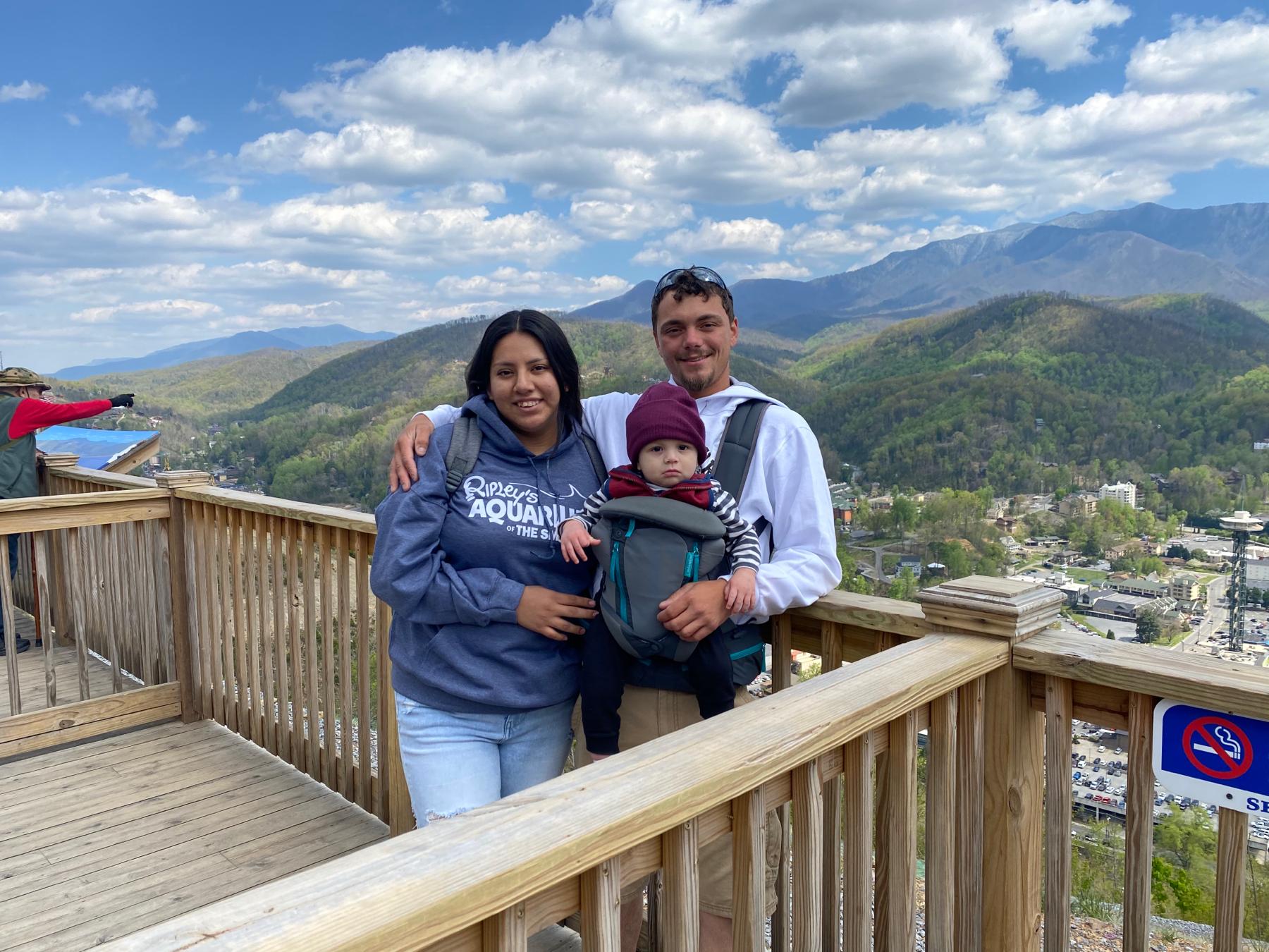 Their first family vacation to Gatlinburg, TN.