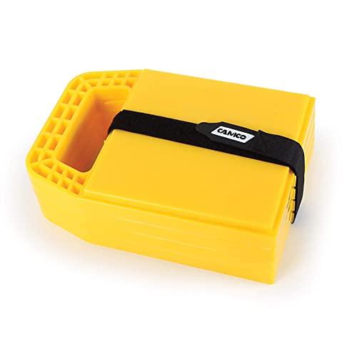 Camco RV Stabilizing Jack Pads, Helps Prevent Jacks From Sinking, 6.5 Inch x 9 Inch Pad - 4 Pack (44595), Yellow
