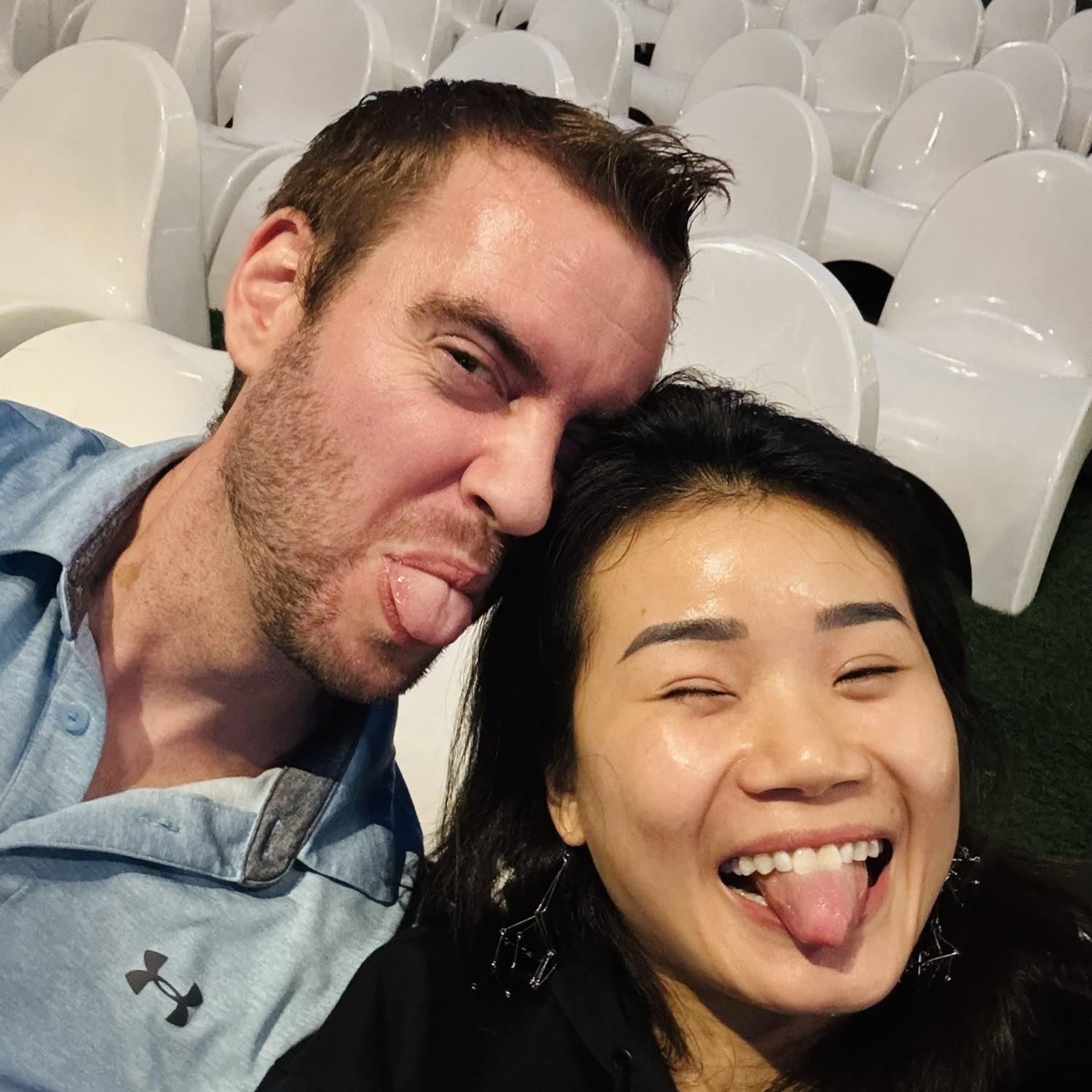 🤪 Our silly faces captured on that first Savannah trip