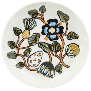 Oiva - Tiara deep plate, 20.5 cm, white - warm orange -green