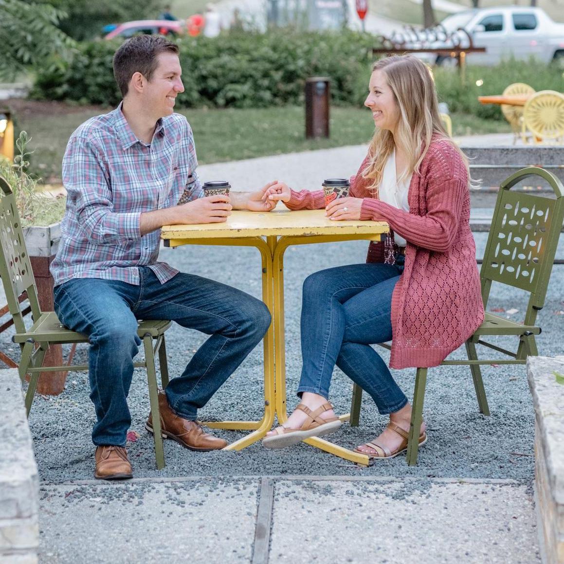 Our first date was at Colectivo coffee in Milwaukee. We had some of our engagement pictures taken here!