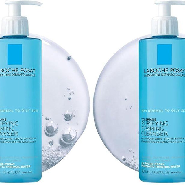 La Roche-Posay Toleriane Purifying Foaming Facial Cleanser, Oil Free Face Wash for Women & Men with Niacinamide + Ceramides, Pore Cleanser Safe For Sensitive Skin, Won’t Dry Out Skin, Soap Free