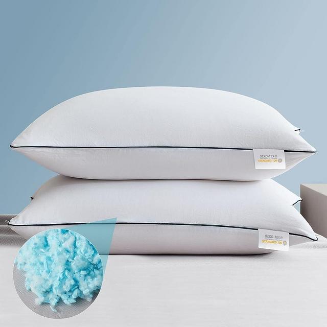 Bed Pillows for Sleeping Pillows Queen Size Set of 2 Shredded Memory Foam Pillows Premium Adjustable Pillows Supportive Pillows for Side Back Stomach Sleepers with Removable Cover, 20x30 Inches