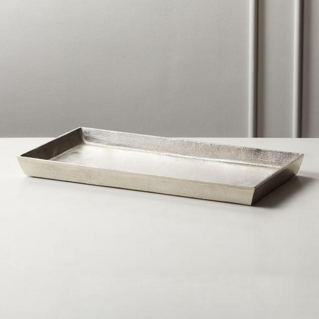 Silver Cast Aluminum Tray