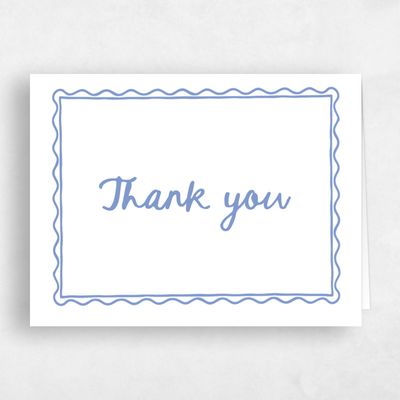 Blue Wedding Thank You - Nyssa Landscape