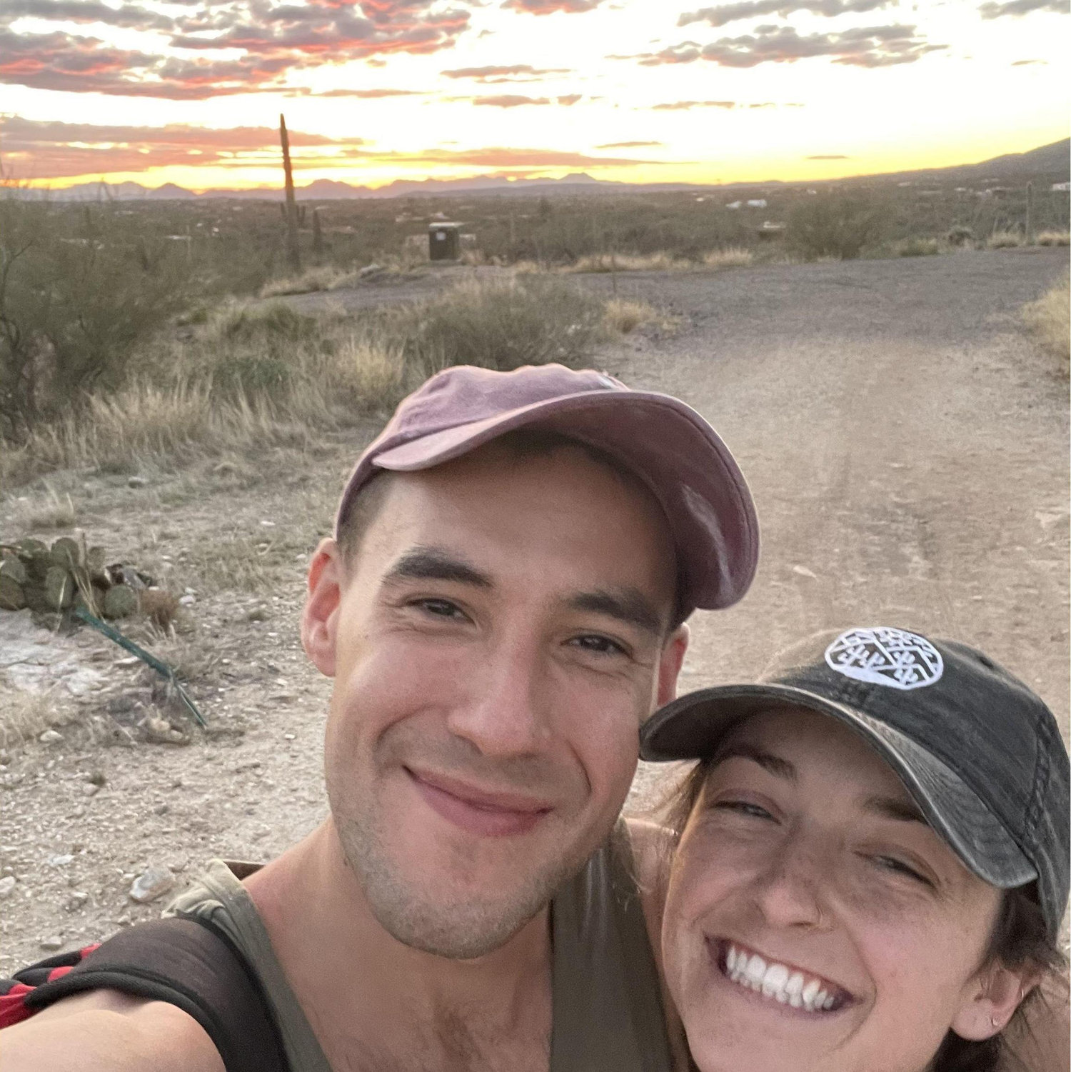 Our first "I love you" was while enjoying the sunset just before this pic.