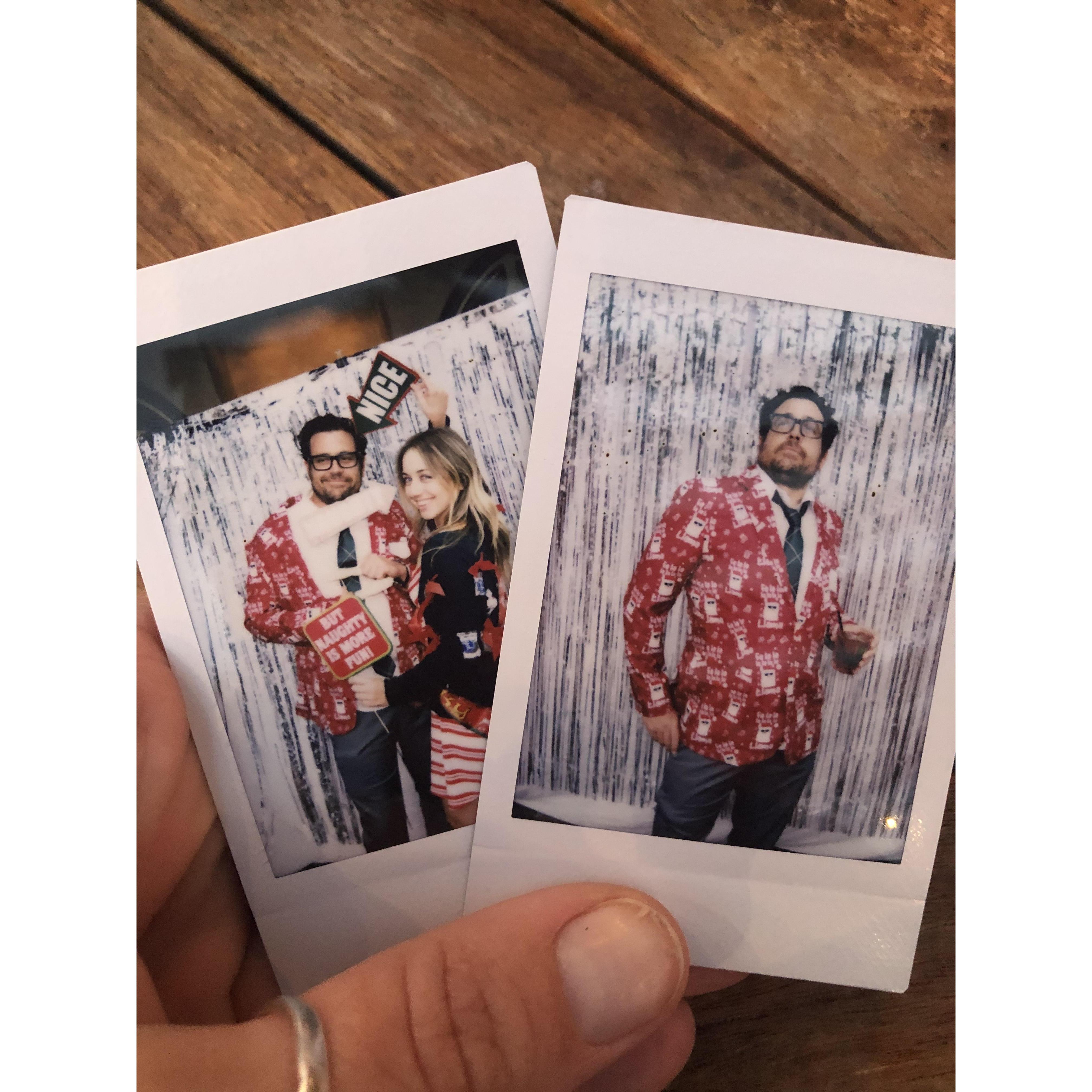 Brian knows how to rock ugly Christmas attire