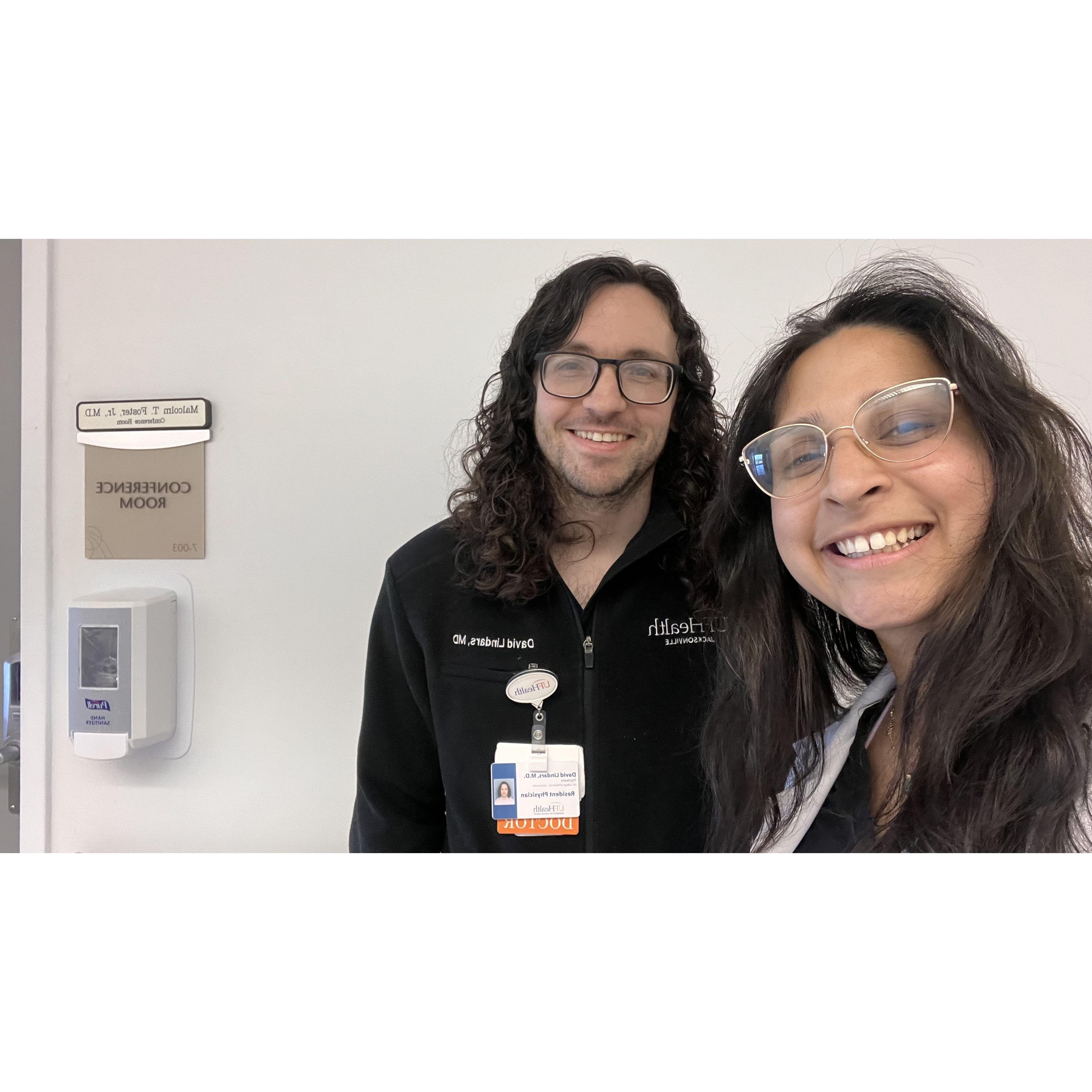 David and I worked on the same service (medical wards) while in residency for an entire month.