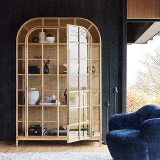 Atrium 4-Shelf Lighted Storage Cabinet