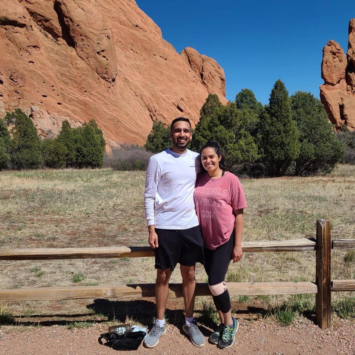 Hans ran with Simran on her last session for the 75 mile challenge while on vacation in Colorado