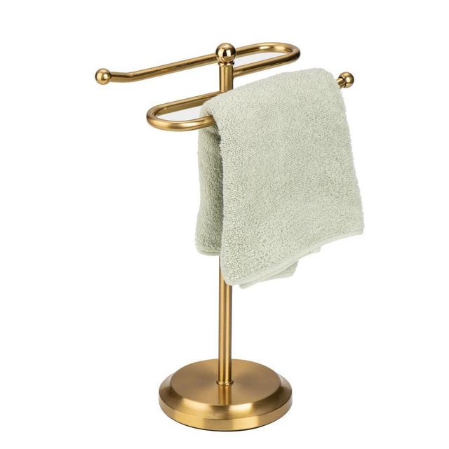 J&V TEXTILES Classical S Design Steel Towel Rack Holder Stand for Bathroom Vanity Countertops - Space Saving Hand Towel Holder