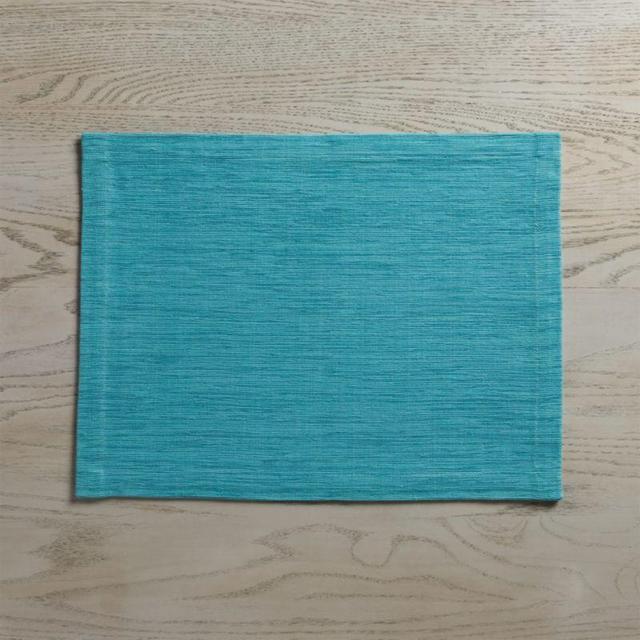 Grasscloth Aqua Cotton Placemat