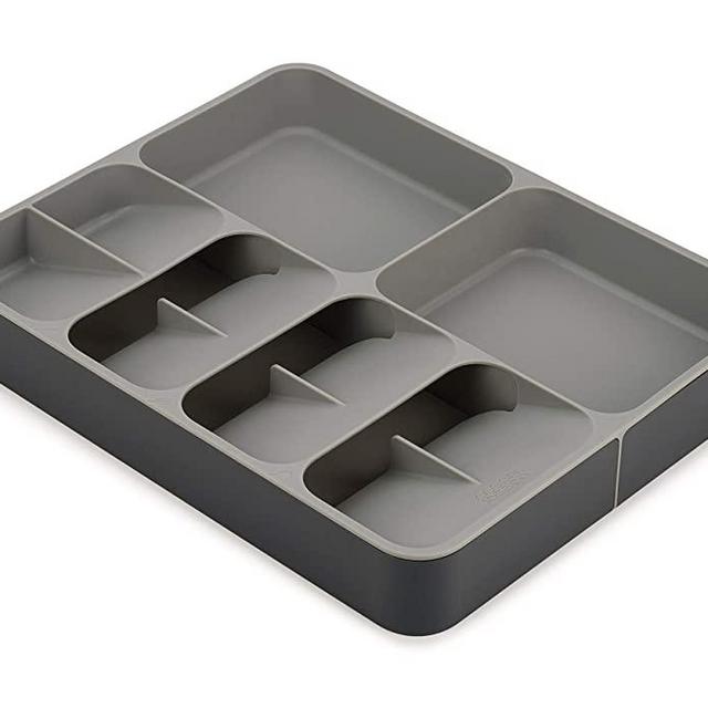 Joseph Joseph DrawerStore Kitchen Drawer Organizer Tray for Cutlery Utensils and Gadgets, Expandable, Gray