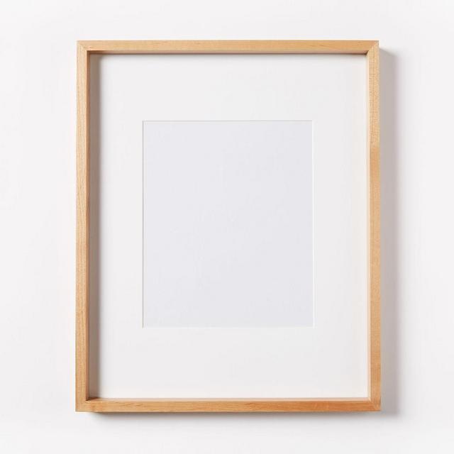 Thin Wood Gallery Frame, Wheat, 8"x10" (13"x16" Frame)
