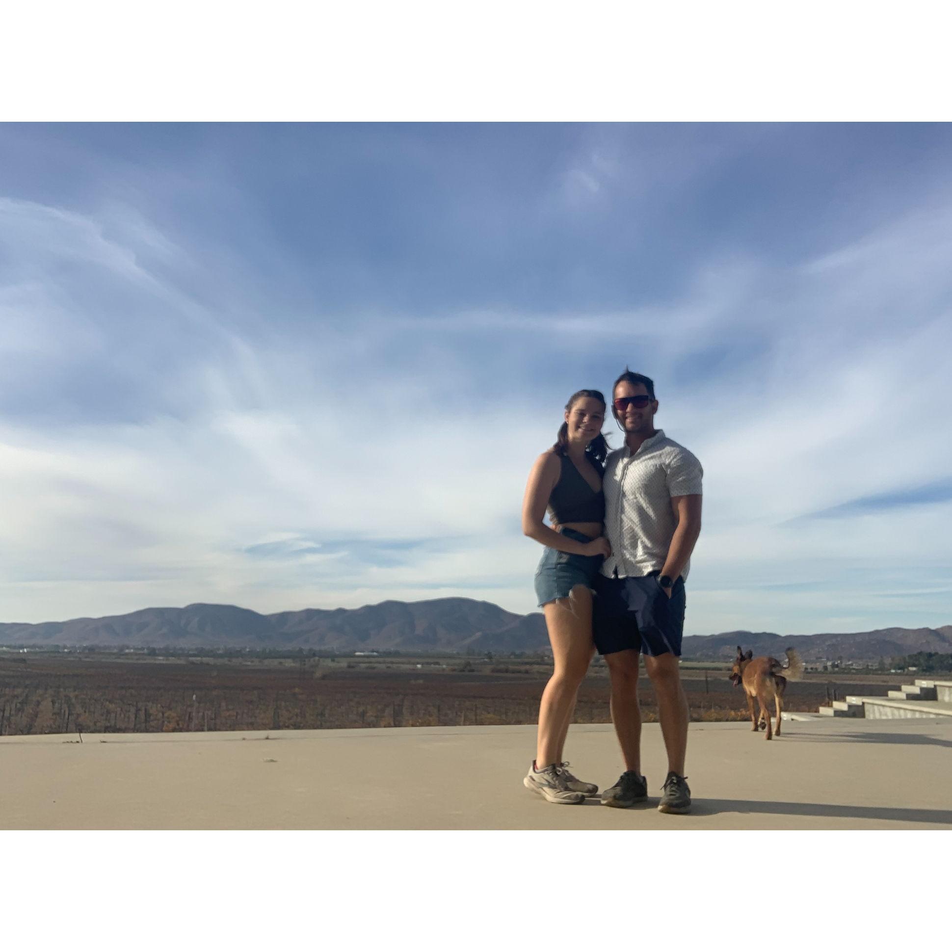 Visiting a vineyard in Mexico on our cruise... after we both got Noro virus :( in December '22