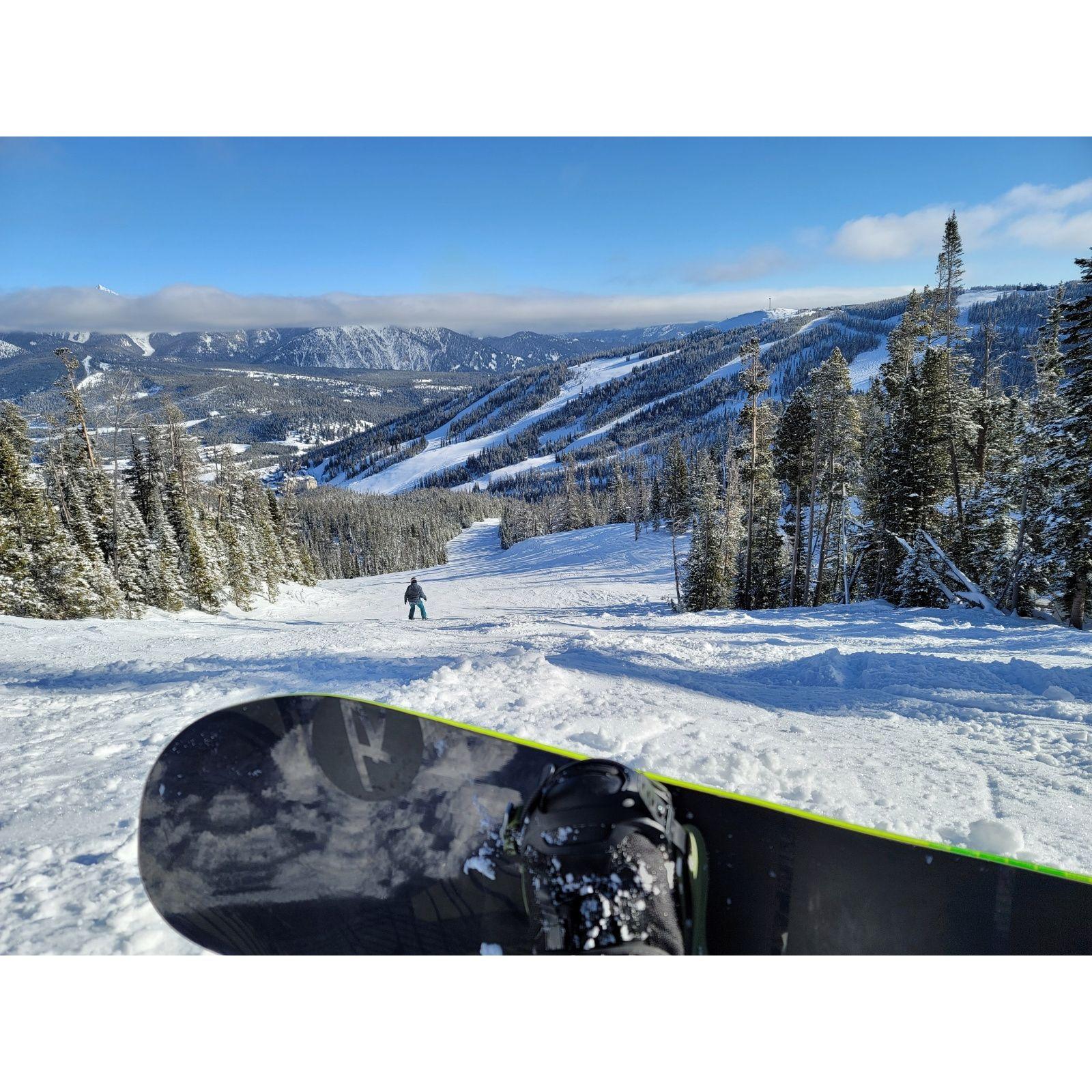 The beginning of our love story- snowboarding together