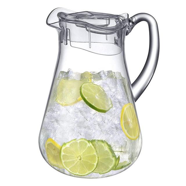 Amazing Abby Droply - Acrylic Pitcher (72 oz, 2.2 qt), BPA-Free and Shatter-Proof, Great for Iced Tea, Sangria, Lemonade, and More