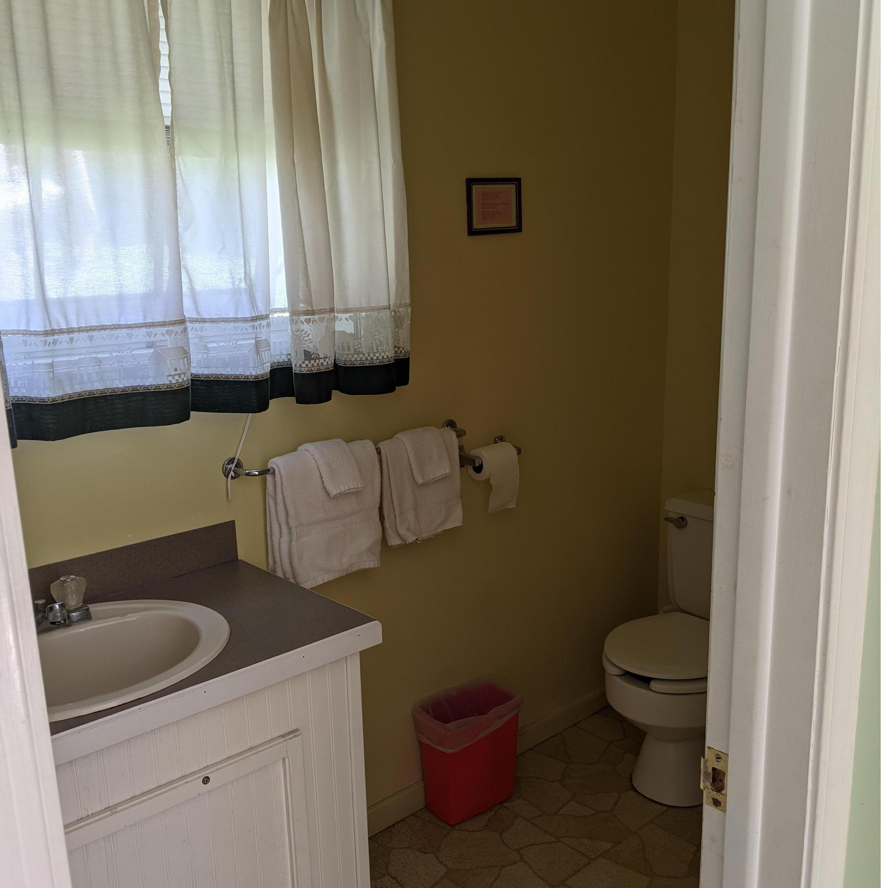 Cabin White (Medium sized cabin)
Bathroom (shower is just to the right)