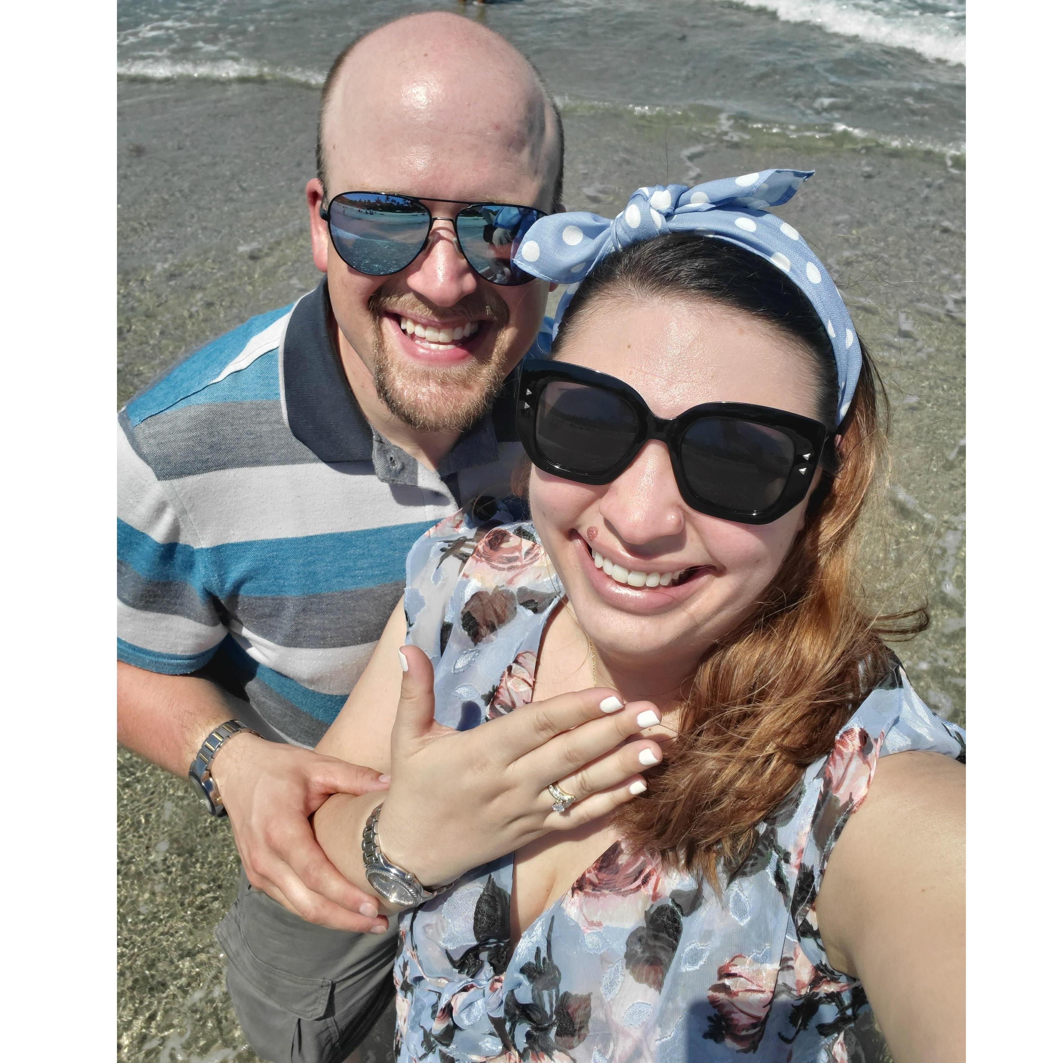 I said YES! And yes, the ring is on my left hand...the camera inverted the picture.