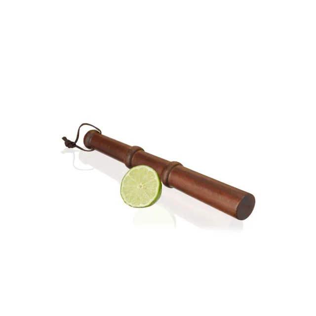 Viski Acacia Wood Cocktail Muddler Bar Utensils, Wooden Muddler Bar Essentials, Barware Muddler for Cocktails, 12in Wood Set of 1