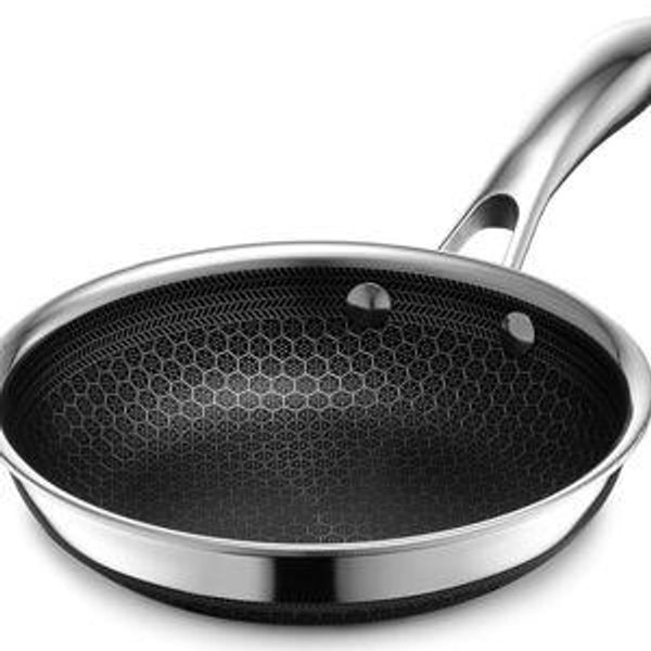 Hexclad Hybrid Fry Pan with Lid, 8"