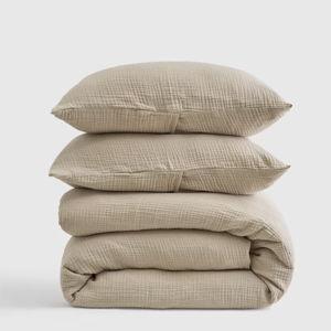 Organic Airy Gauze Duvet Cover Set | Quince - Dune - Queen