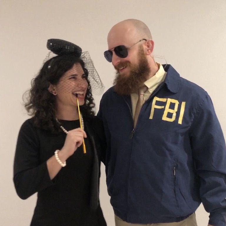 Janet Snakehole and Burt Macklin from the TV Show Parks & Recreation, Halloween 2020, 1 month after meeting