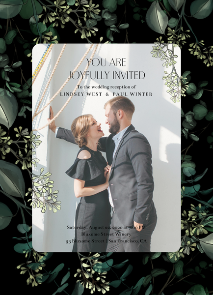 Terian Elopement | Light Black | Zola Wedding Invitations
