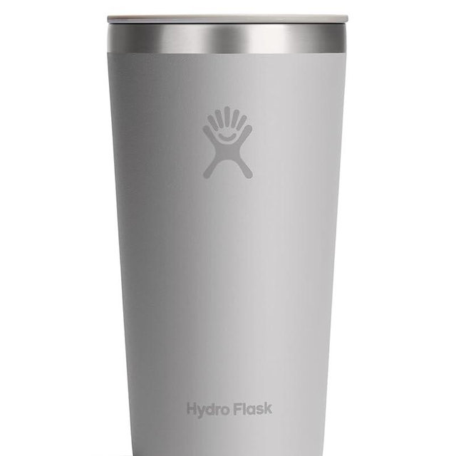 Hydro Flask All Around Tumbler Press-in Lid, Insulated Travel Mug, Stainless Steel Coffee Cup 20 Oz Tonal Birch Gray