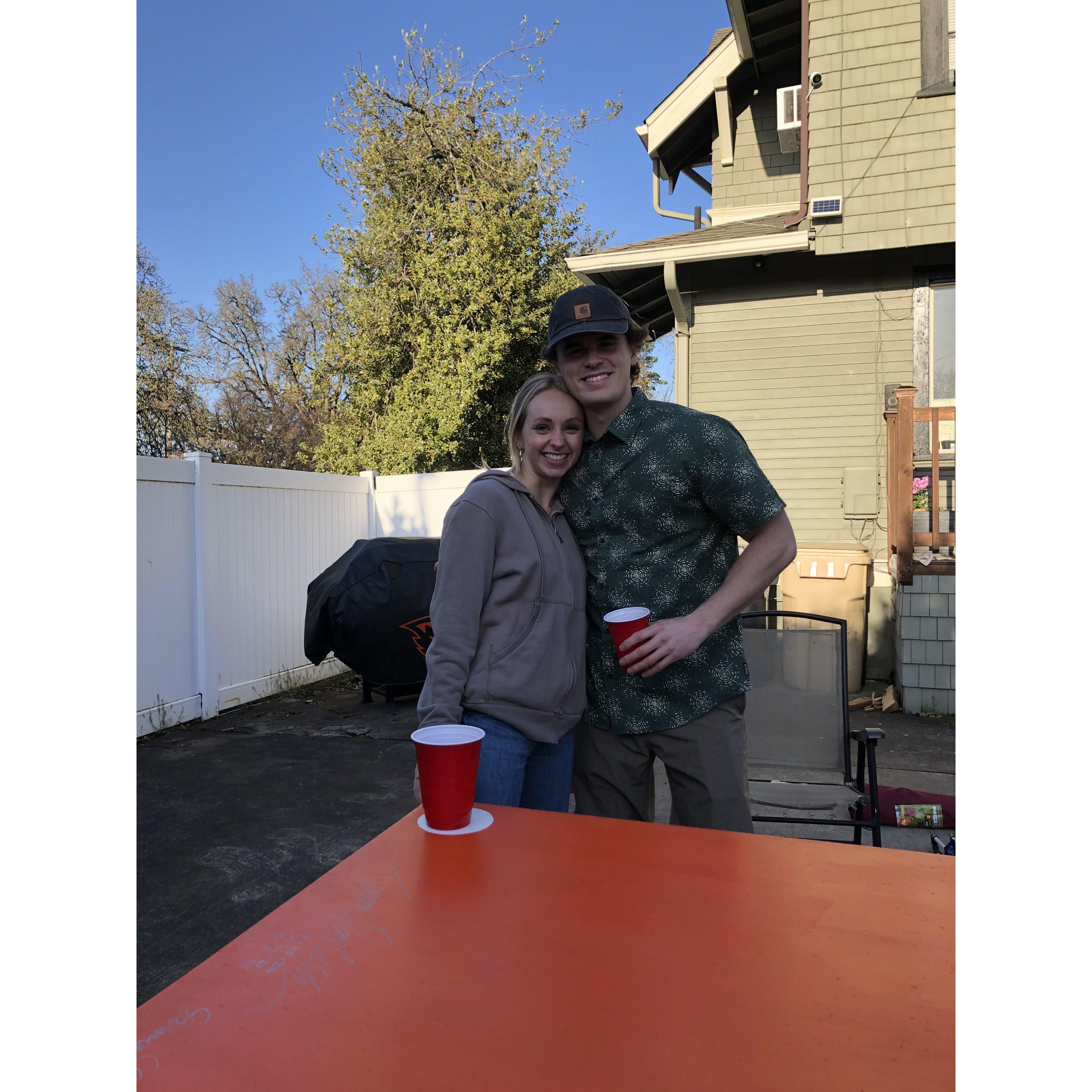 April 2021 - Spring day in Corvallis, perfect weather for beer die!