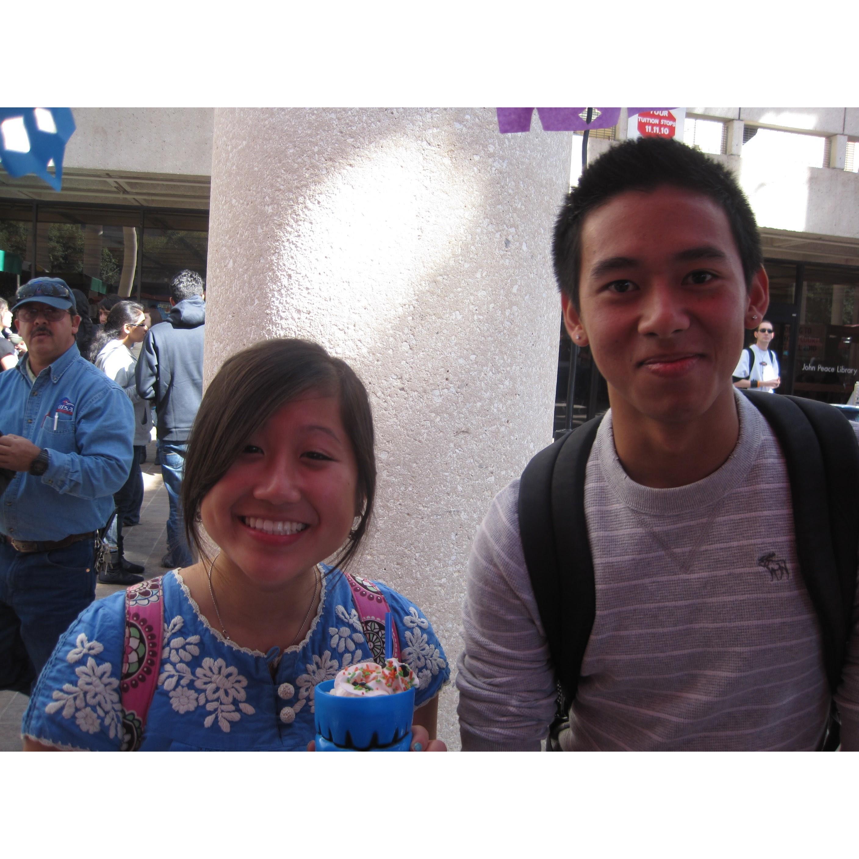 Our first picture together at UTSA in November 2010