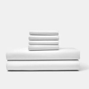 Bed Sheet Set - White - King with King Pillowcases