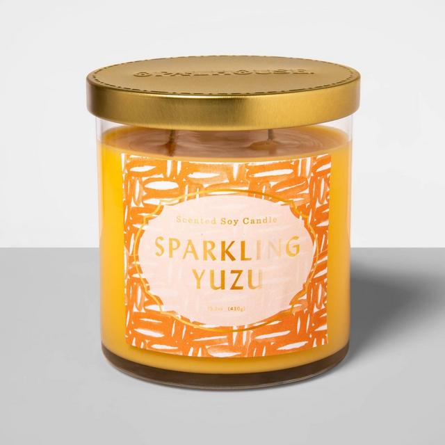 15.2oz Glass Jar 2-Wick Candle Sparkling Yuzu - Opalhouse™