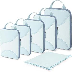 BAGSMART Compression Packing Cubes - 6 Set Travel Packing Cubes for Suitcases, Compression Suitcase Organizers with Shoe Bag