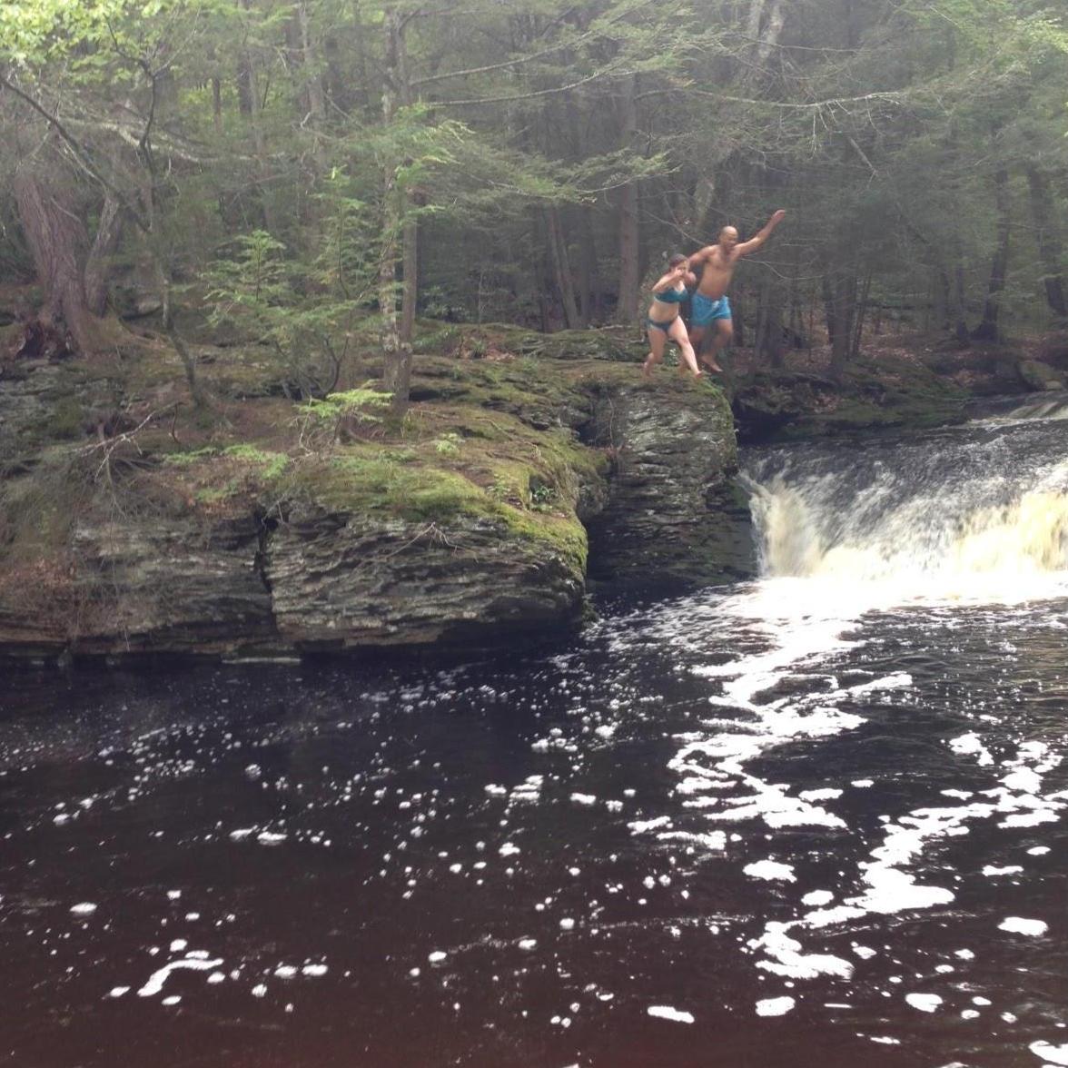 that time we jumped off a big rock at Trail's End