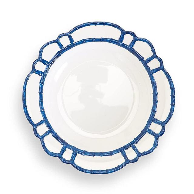 Two's Company Blue Bamboo Touch Bowl