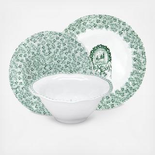 Yuletide 12-Piece BPA Free Melamine Dinnerware Set, Service for 4