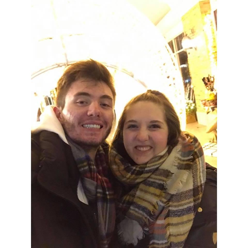 Our first Christmas/New Years together strolling through downtown Naperville, Illinois.