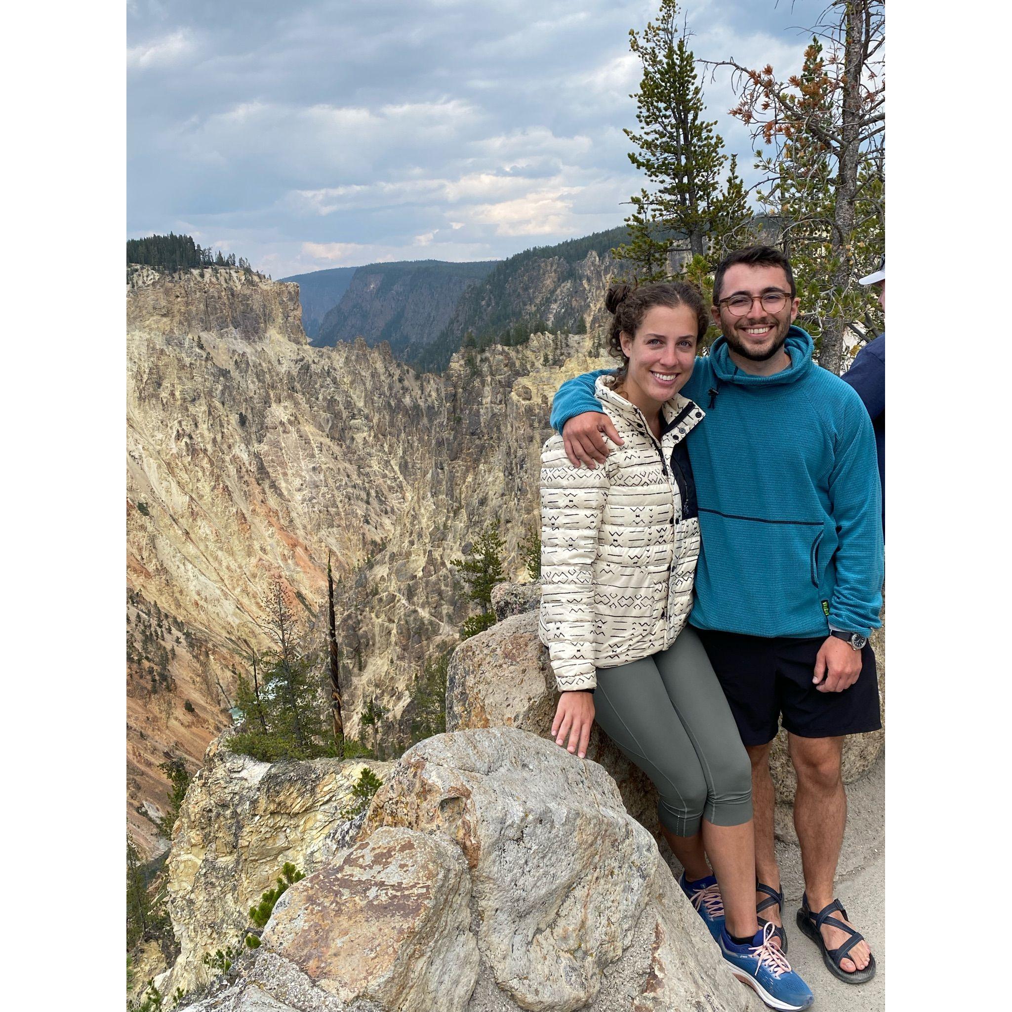 Canyon views in Yellowstone, August 2021