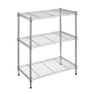 23.3 in. W x 30.3 in H x 13.3 in D Chrome 3 Tier Shelving Unit.