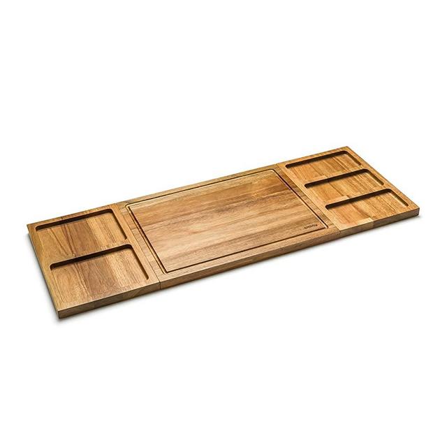 SMIRLY Acacia Wood Cutting Board Set - Wooden Cutting Boards for Kitchen, Chopping Board Set - Kitchen Cutting Board with Storage - Wood Cutting Boards for Kitchen, Large Meal Prep Cutting Board